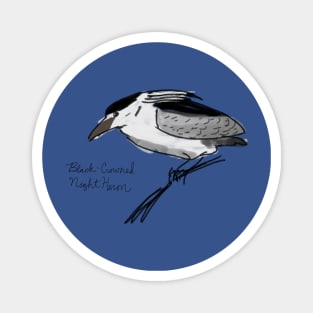 Black Crowned Night Heron Magnet